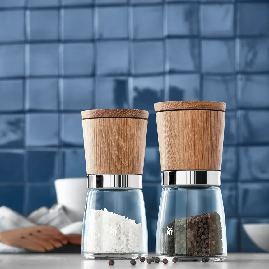 Salz-/Pfeffermühle Holz/Glas 2 milieu