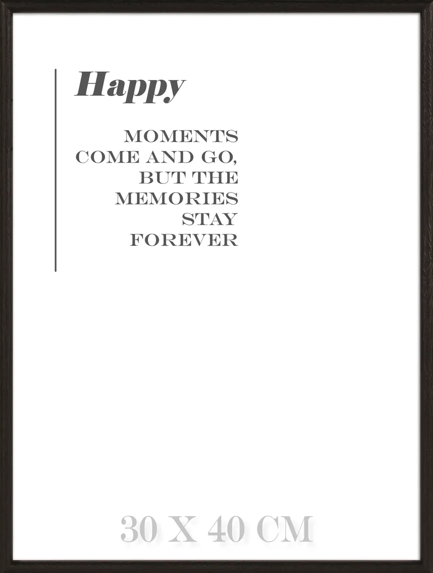 Rahmen "Happy" schwarz hauptaufnahme