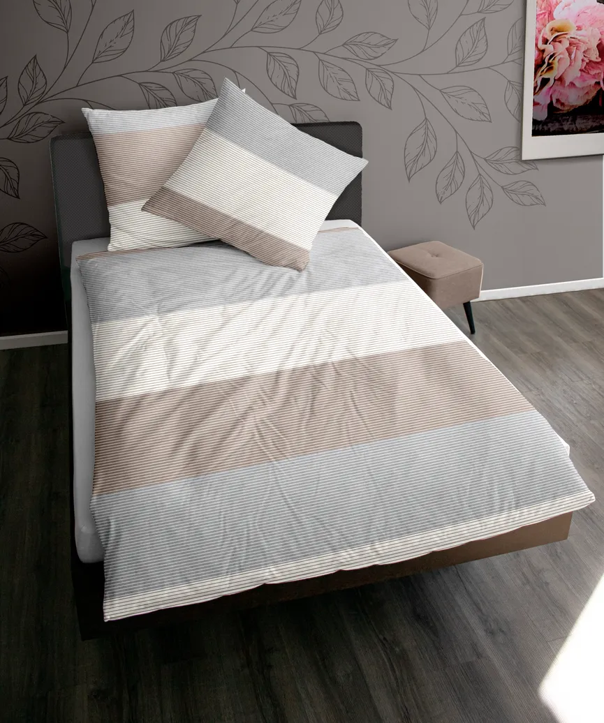 Flanell-Bettw. Streifen 135200 milieu