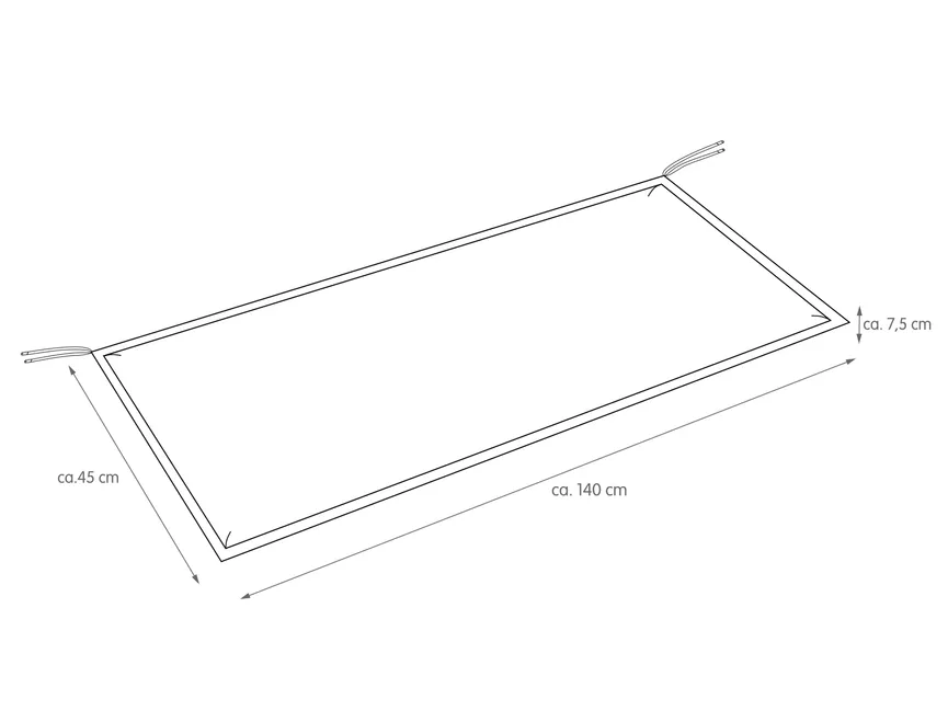 Bankauflage 140cm detail