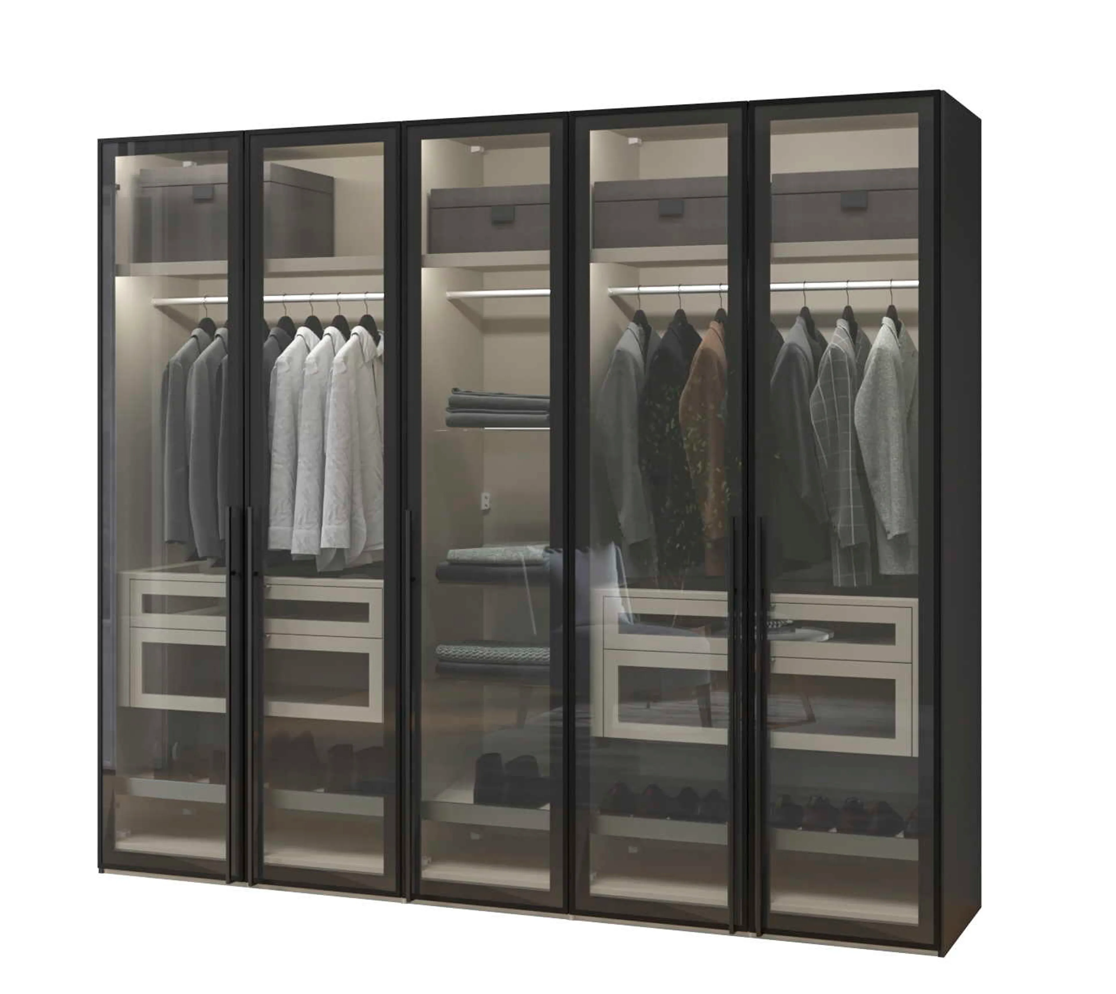 Kleiderschrank Longline 253 x 220 cm