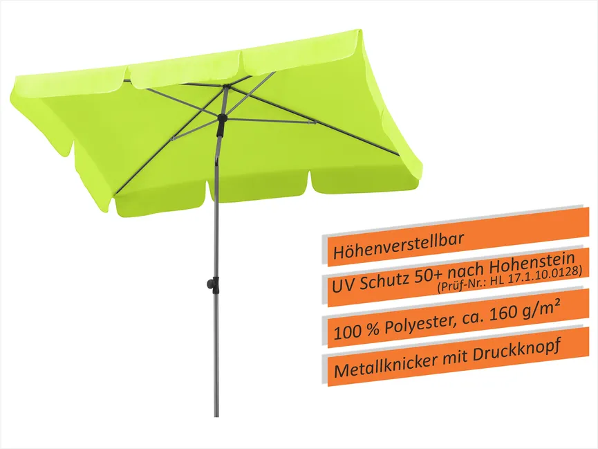 Rechteckschirm detail