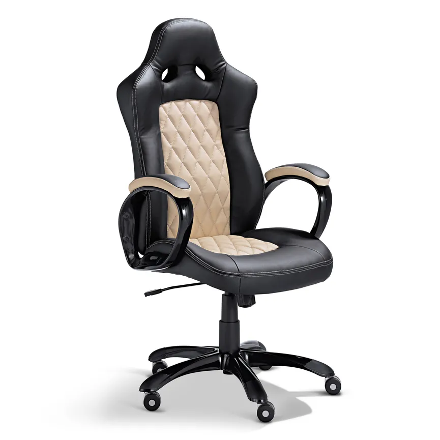 Gamingstuhl creme/schwarz hauptaufnahme