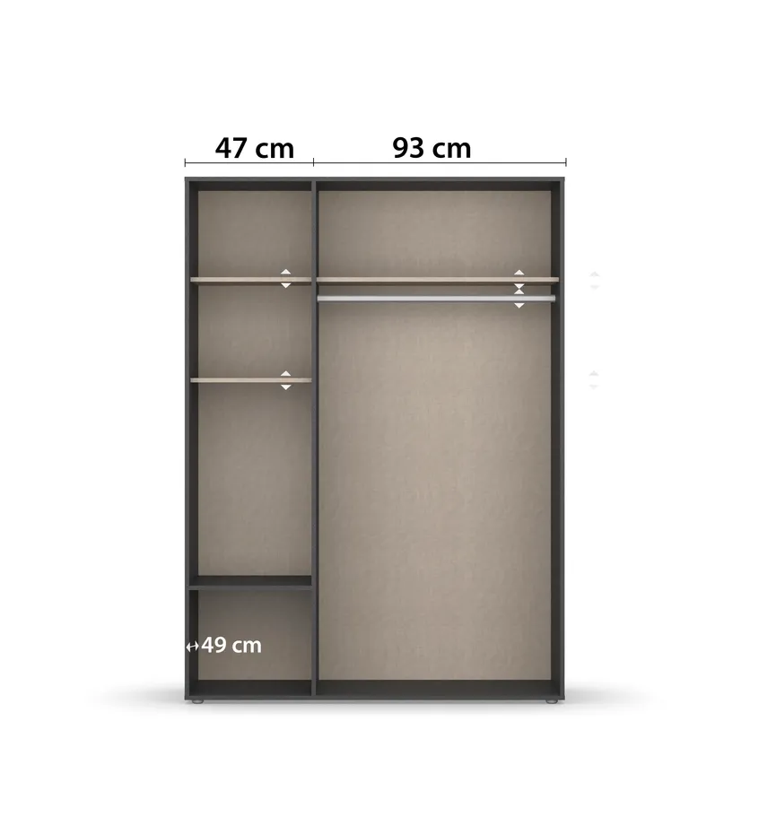 Drehtürenschrank 3-trg. detail