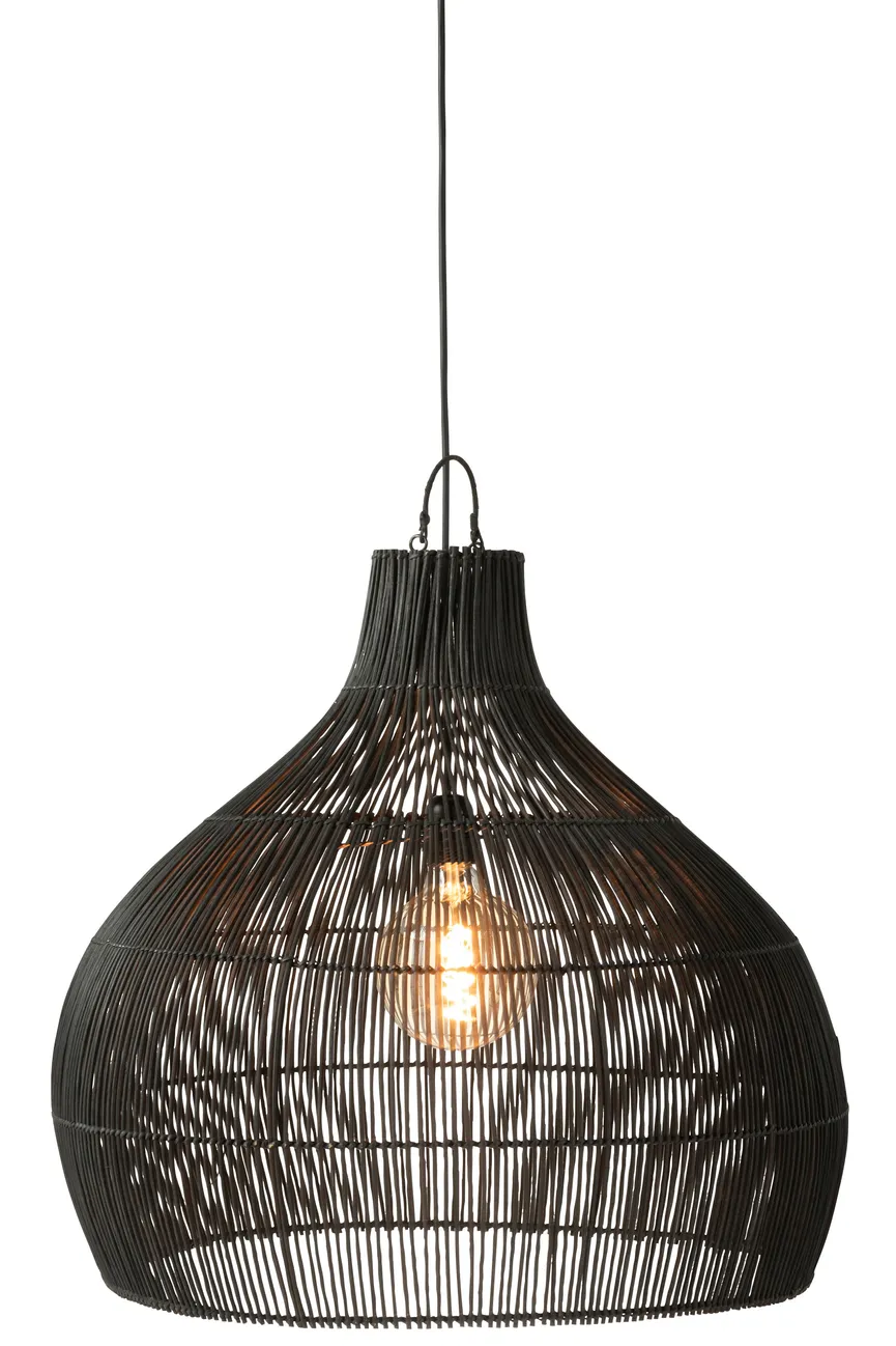 Lampenschirm Birne Rattan sch. detail