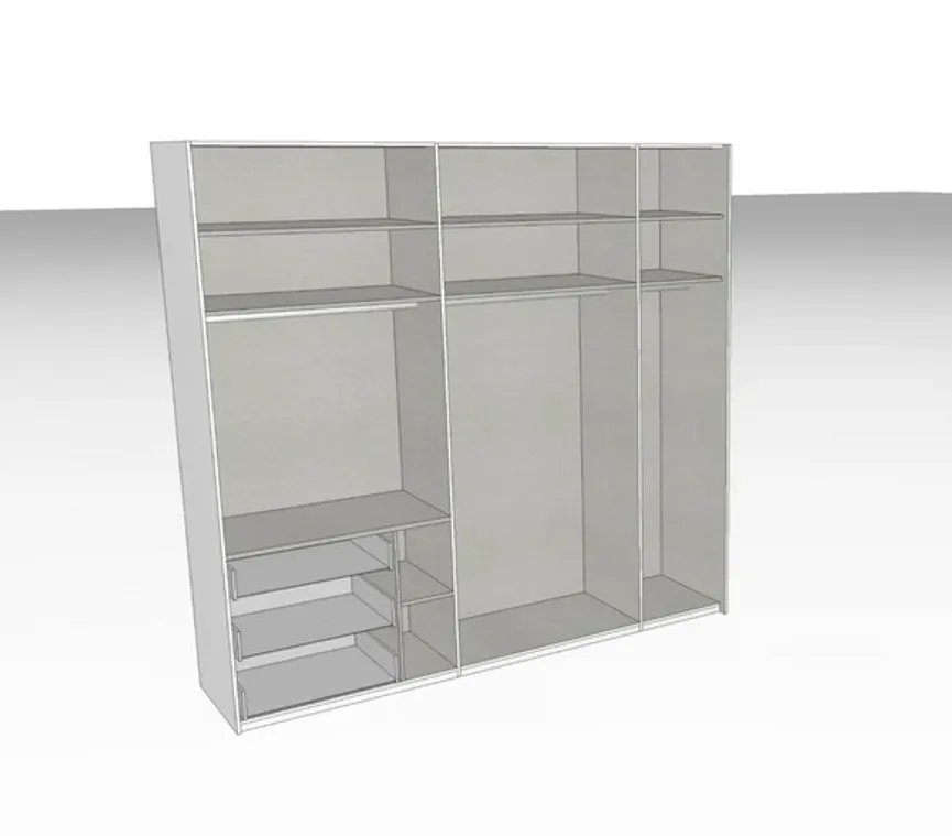 Schwebetürenschrank 2-trg. detail