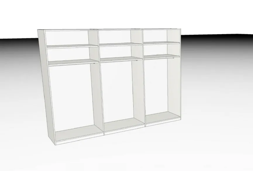 Drehtürenschrank 6-trg. detail