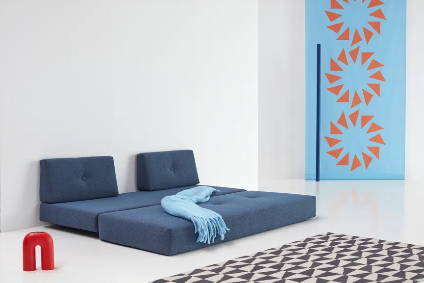 Klappsofa Indu schwarz detail