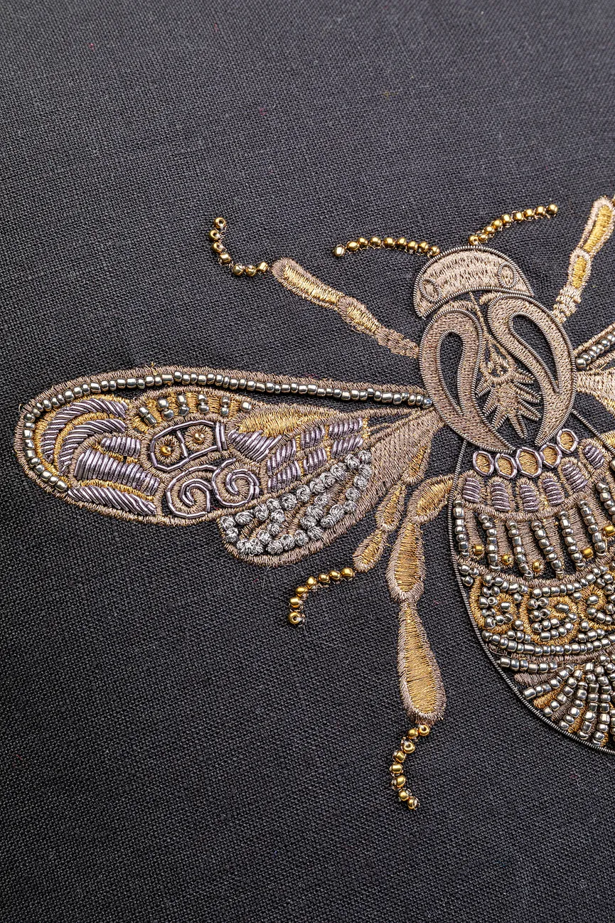 Kissen "Glitter Bee" detail