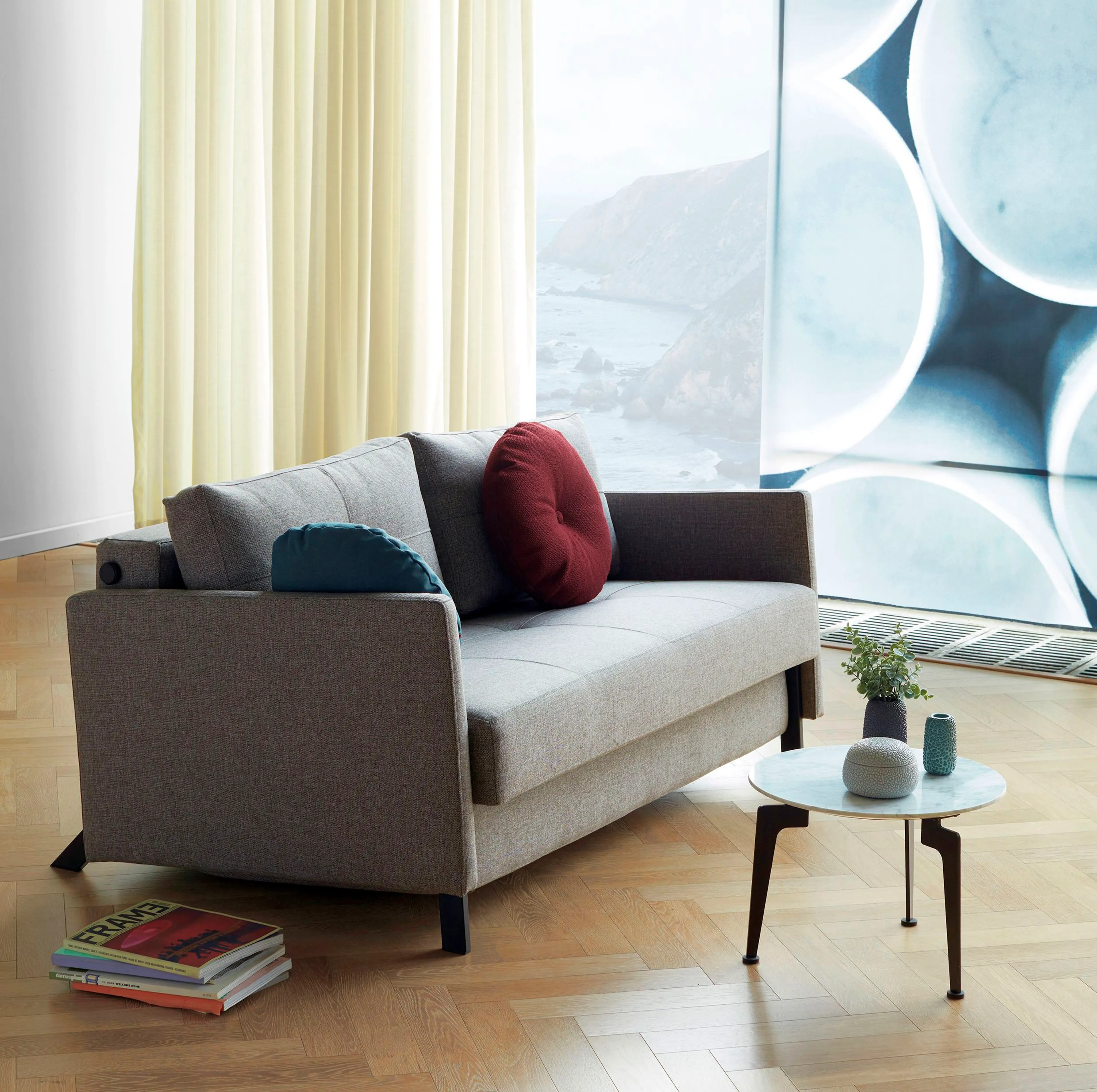 Schlafsofa Cubed mit Armlehnen