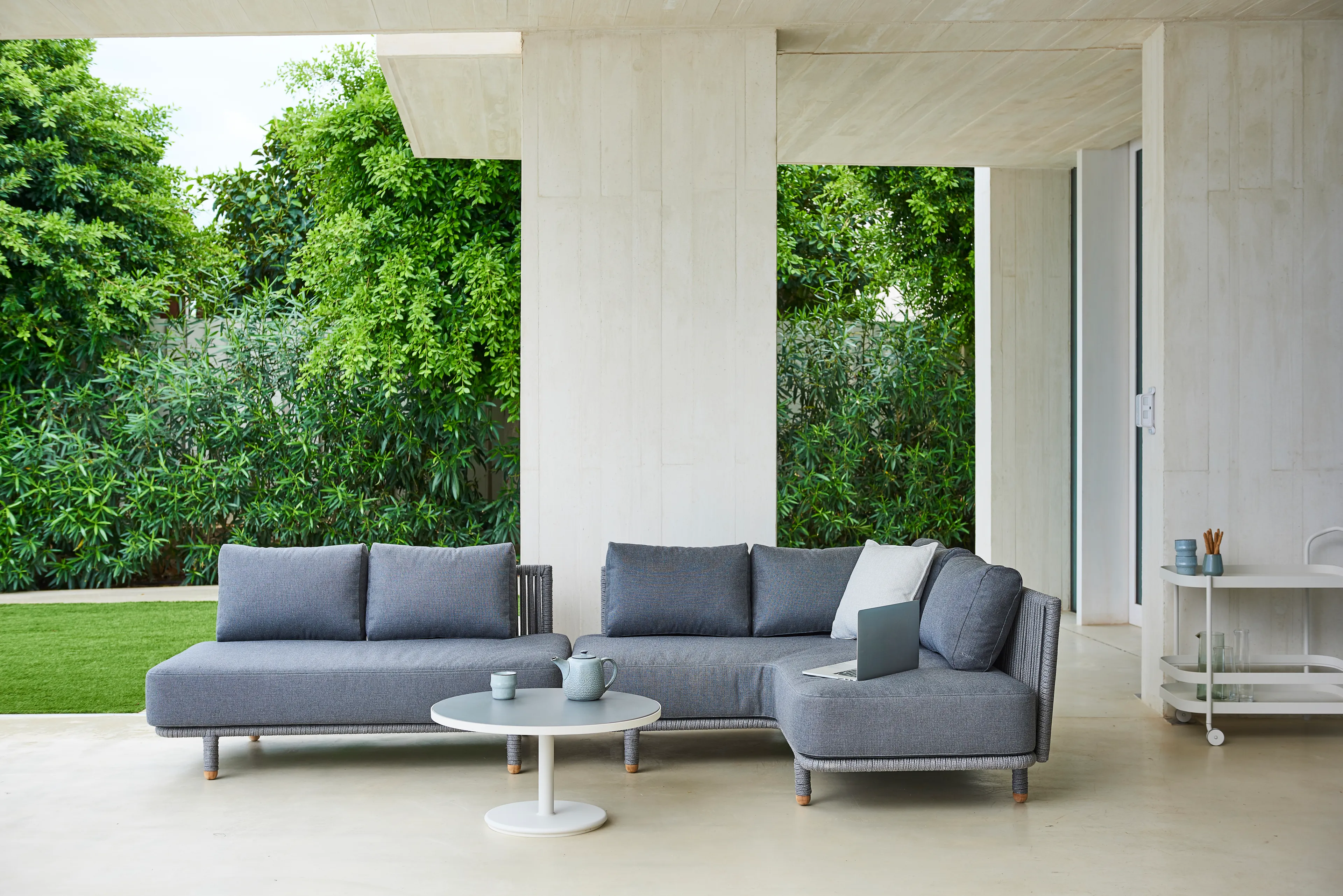 Gartensofa-Modul Moments, Cane-line Rope