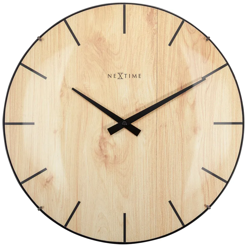 Quarzwanduhr "Edge Wood Dome" material_farbe
