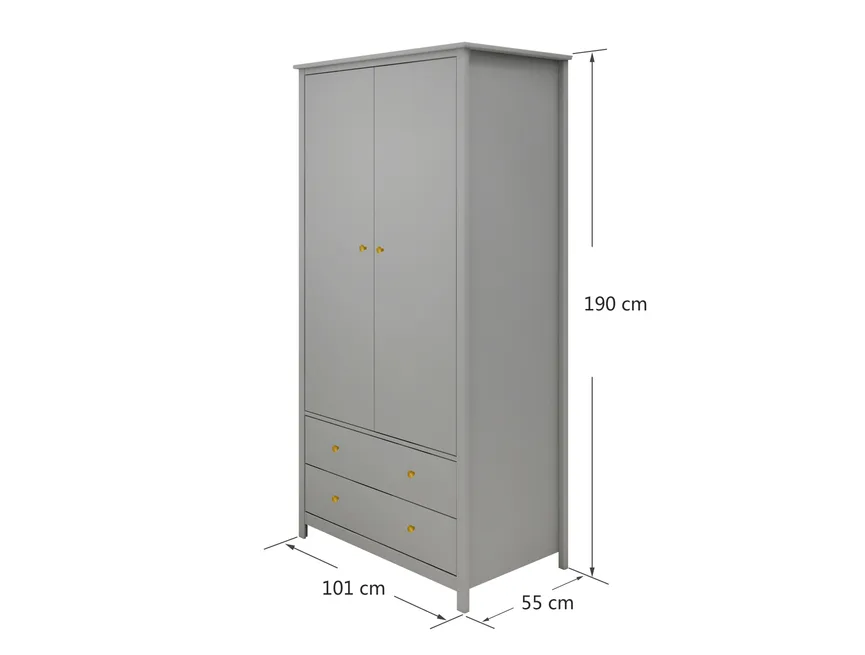 Kleiderschrank 2-trg. detail