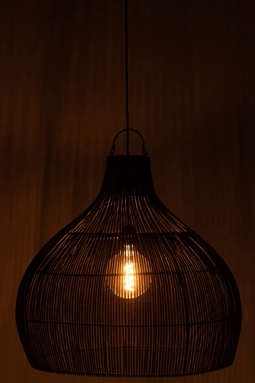 Lampenschirm Birne Rattan sch. detail