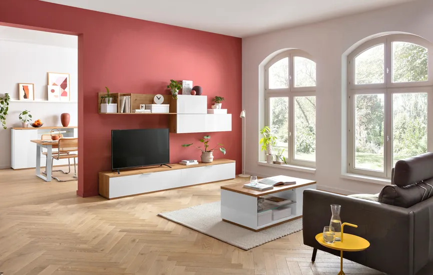 TV-Lowboard mit 2 Klappen detail