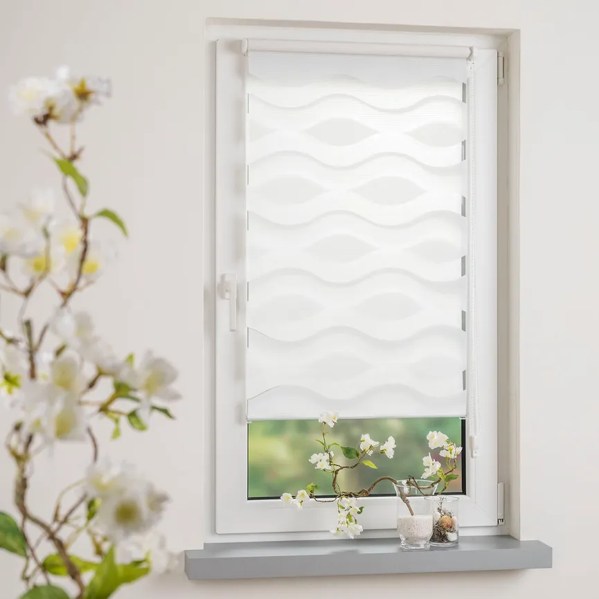 Duo-Rollo Wave weiß detail