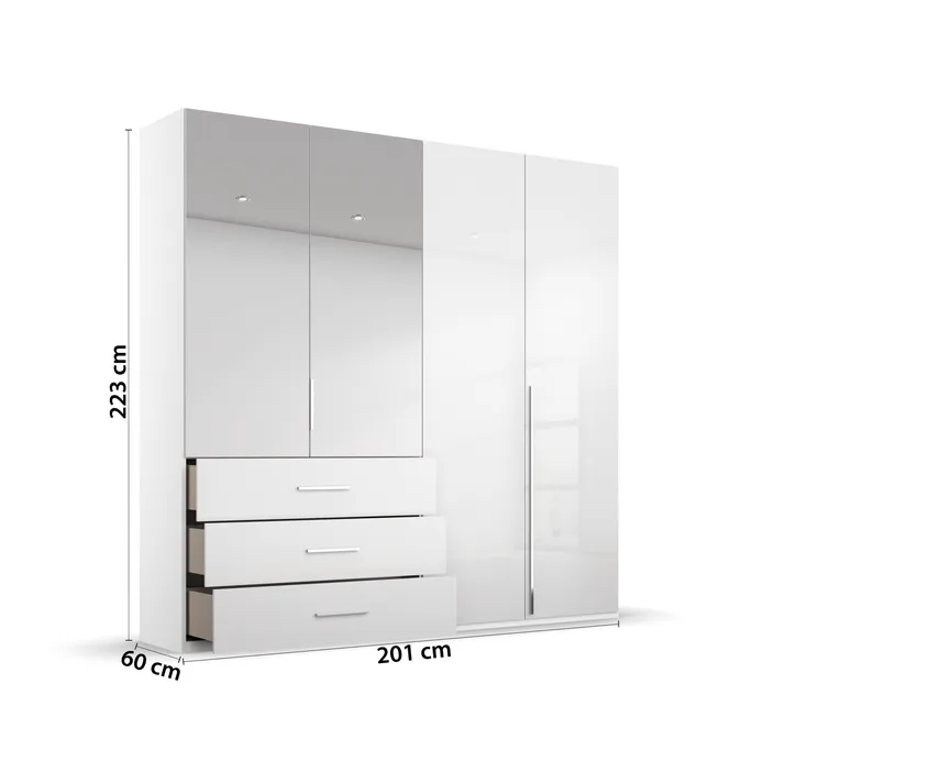 Kombi-Drehtürenschrank 4-trg. detail