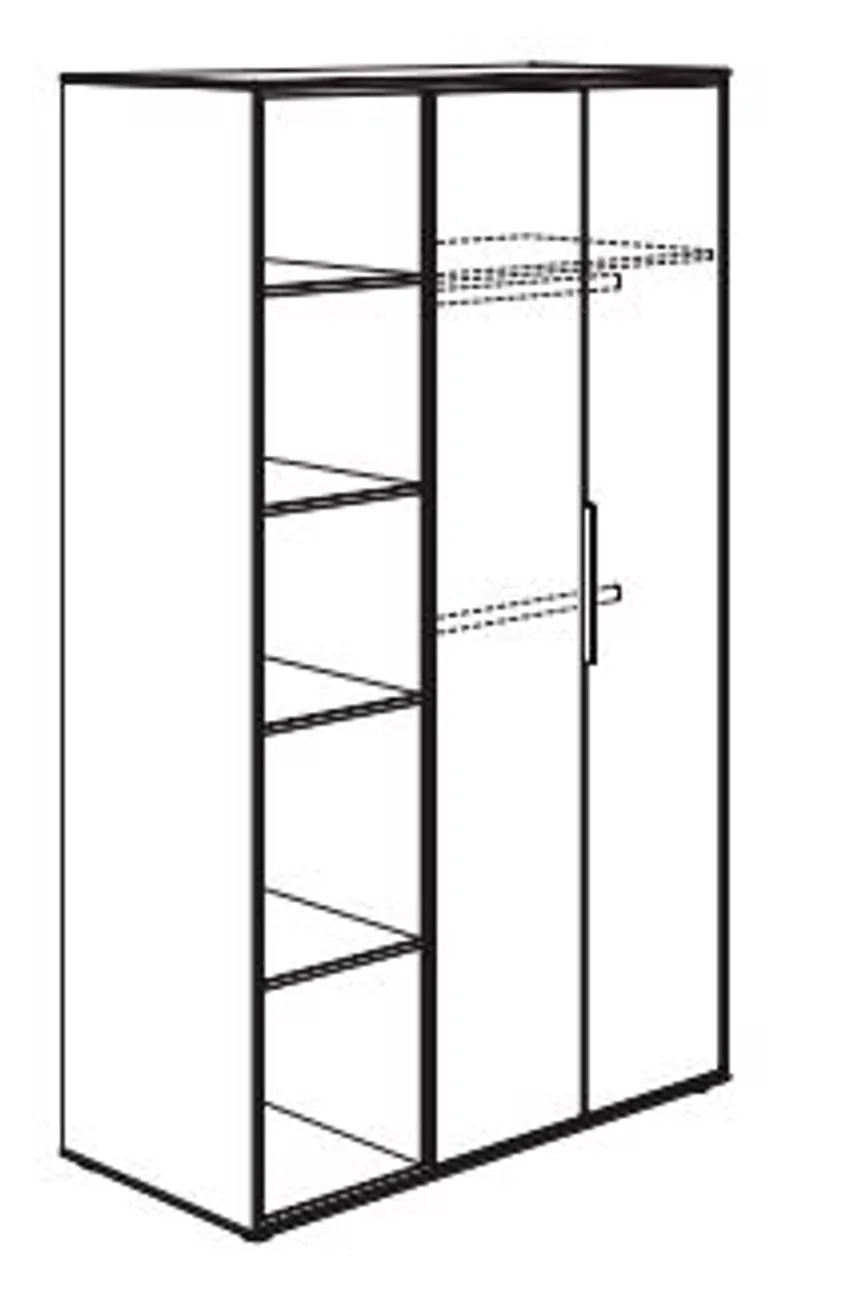 Kleiderschrank 2-trg. detail