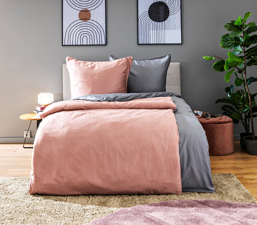 Satin-Bettw. Pure 135x200 milieu