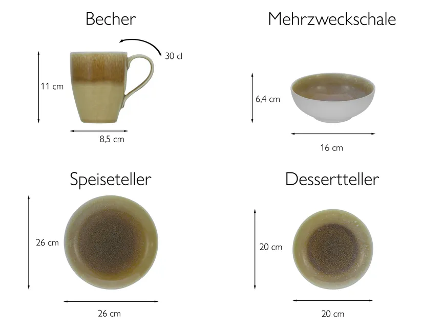 Speiseteller "Caldera" sand detail