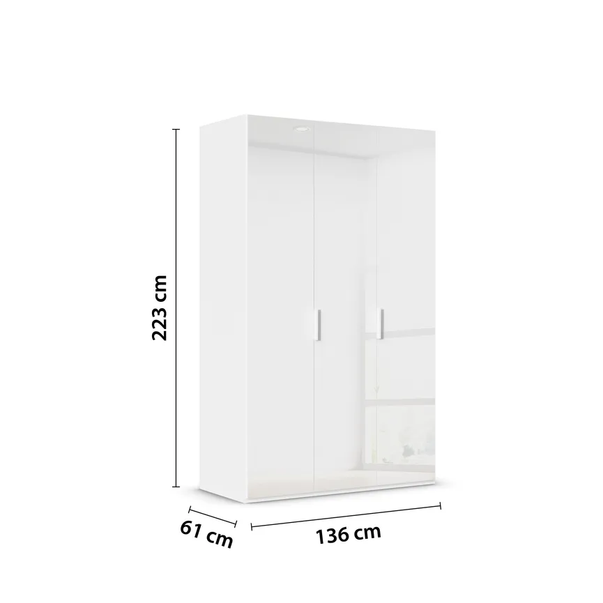 Drehtürenschrank 3-trg. detail