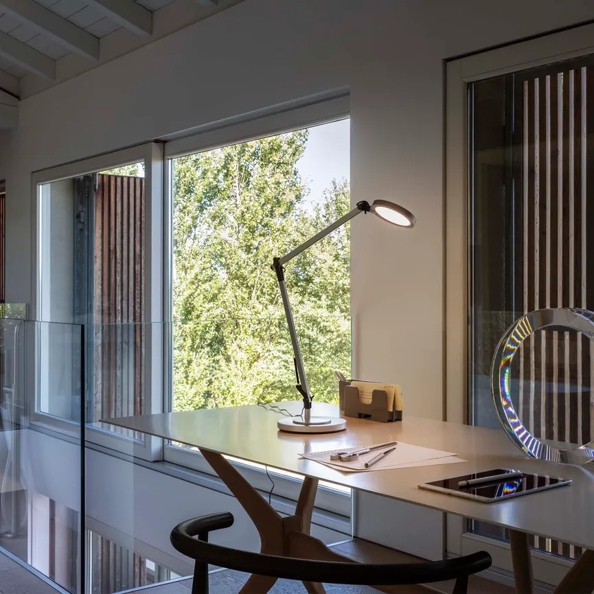 Tischleuchte "FUTURA"TL Alu milieu