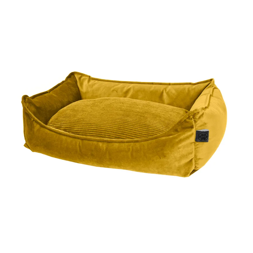 Hundebett Velours Ochre detail
