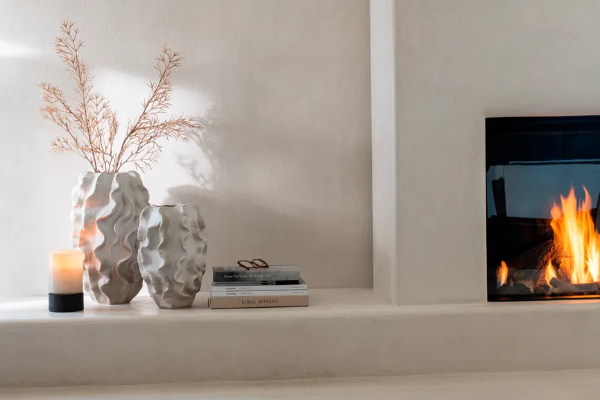 Vase "Abstrakt" beige milieu