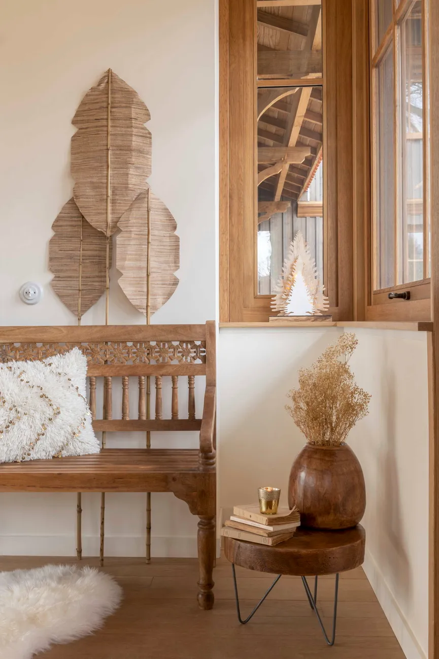 Dekoobjekt "Blatt" natur S milieu