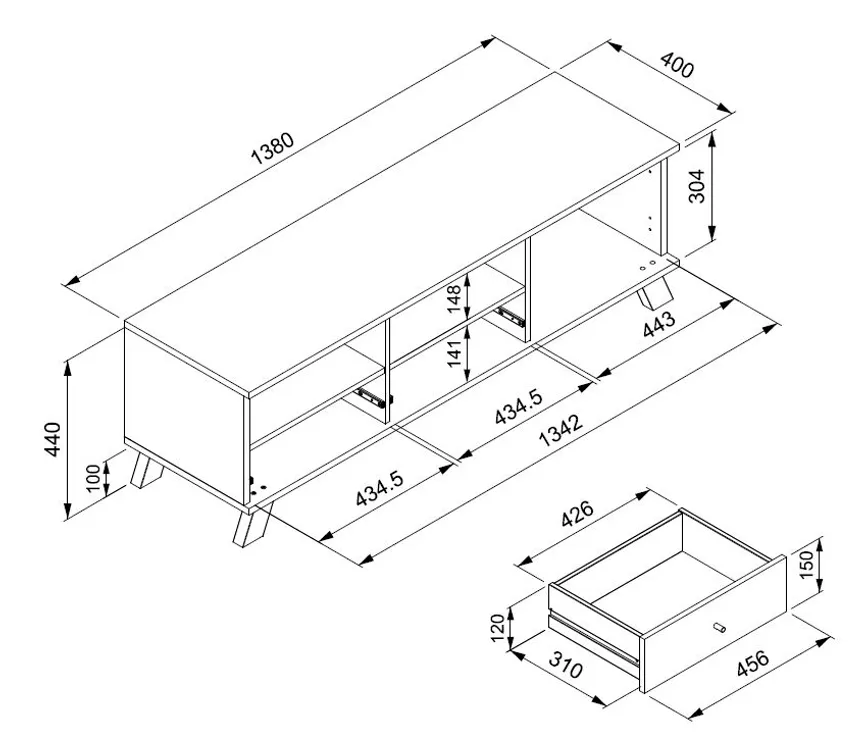 TV-Board 1T/2S detail