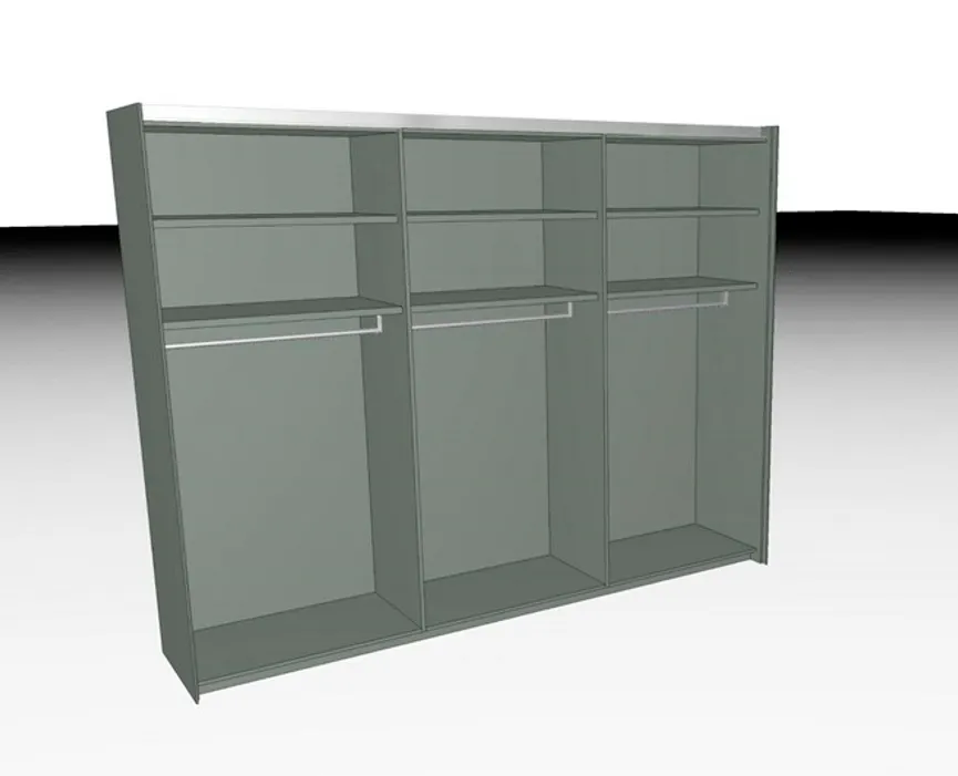 Schwebetürenschrank 3-trg. detail