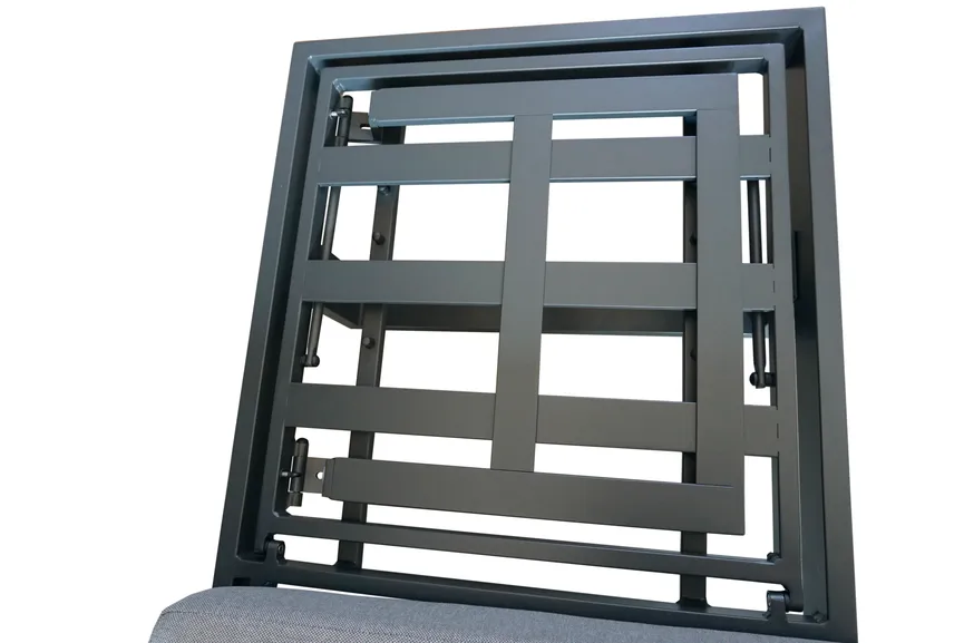 Sofaliege Anthrazit Aluminium detail