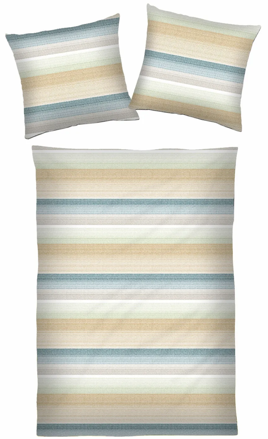 Satin-Bettw.Green Stripe 135 hauptaufnahme