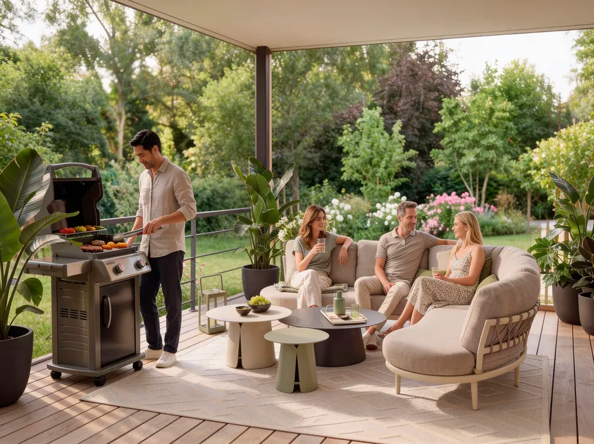 Loungesofa Creme 4-Sitzer milieu