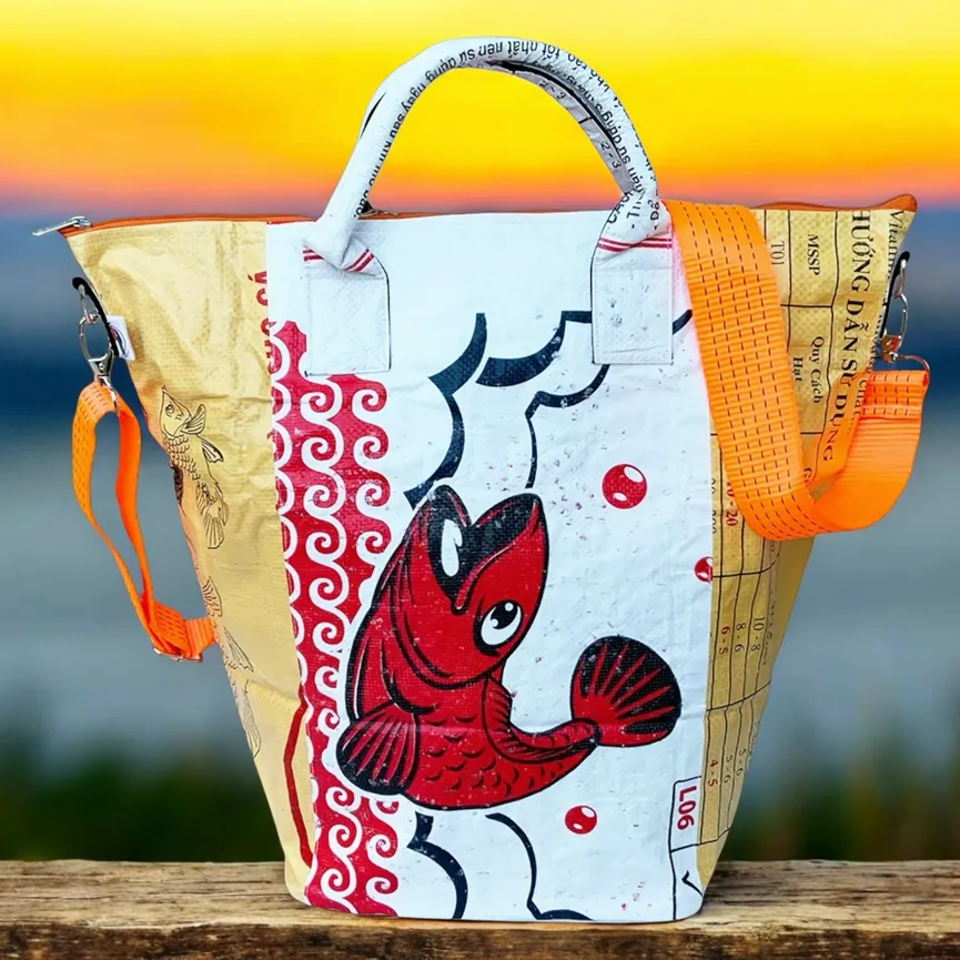 Laundry Bag "TJ8S" weiß-gelb milieu