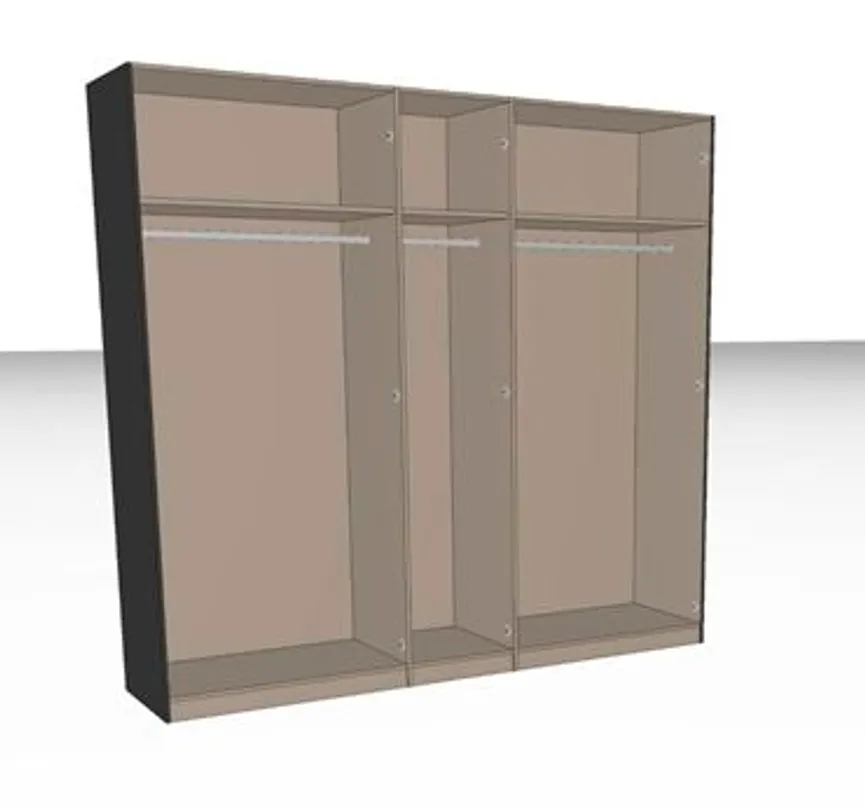 Drehtürenschrank 5-trg. detail