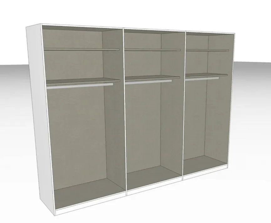 Schwebetürenschrank 3-trg. detail