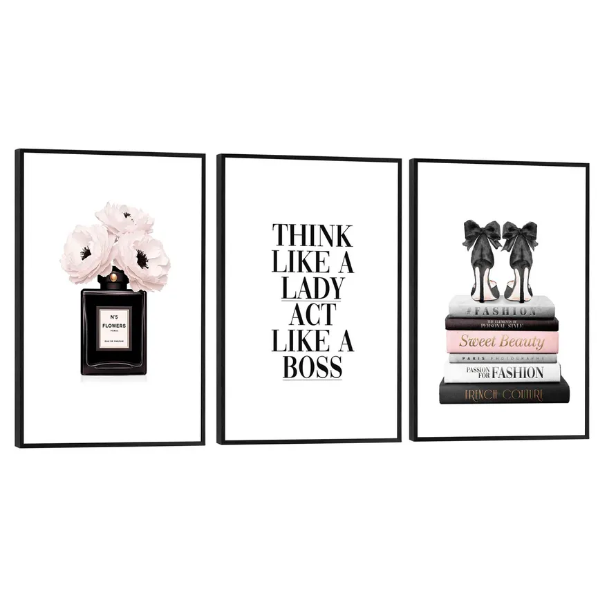 Bild gerahmt  3er-Set hauptaufnahme