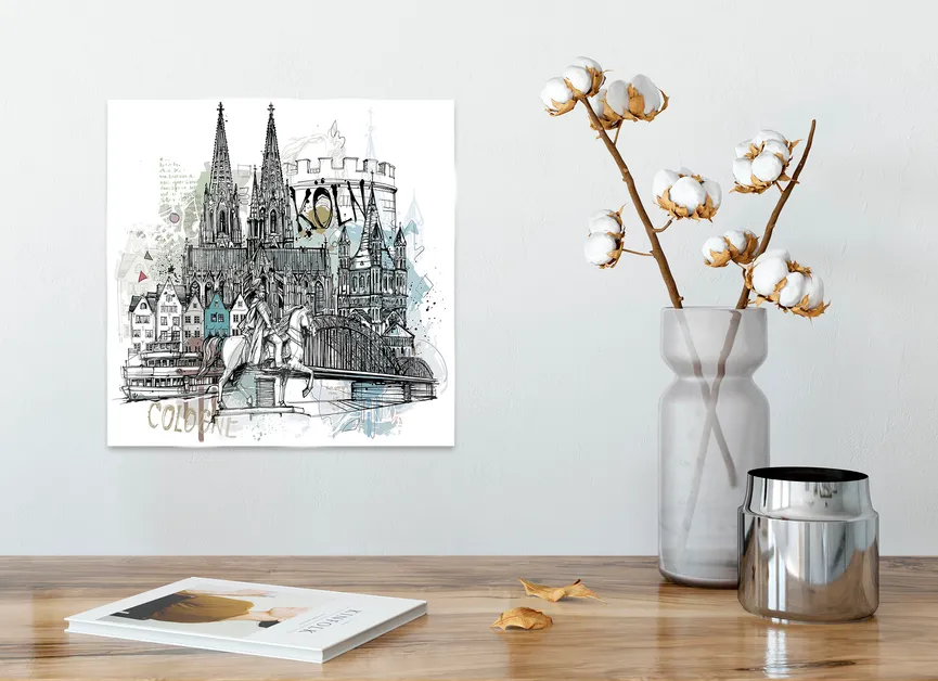 Köln Köln Collage 30x30 cm milieu