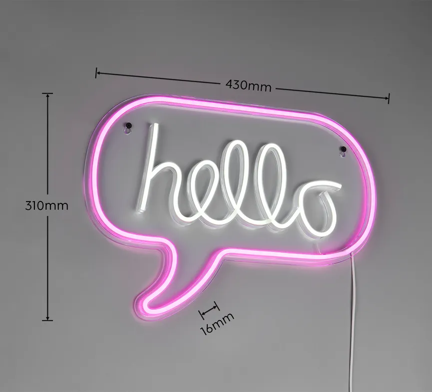 LED-Wandleuchte "Hello" detail