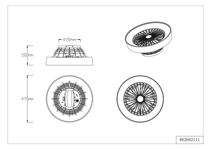 Deckenventilator "Farsund" detail