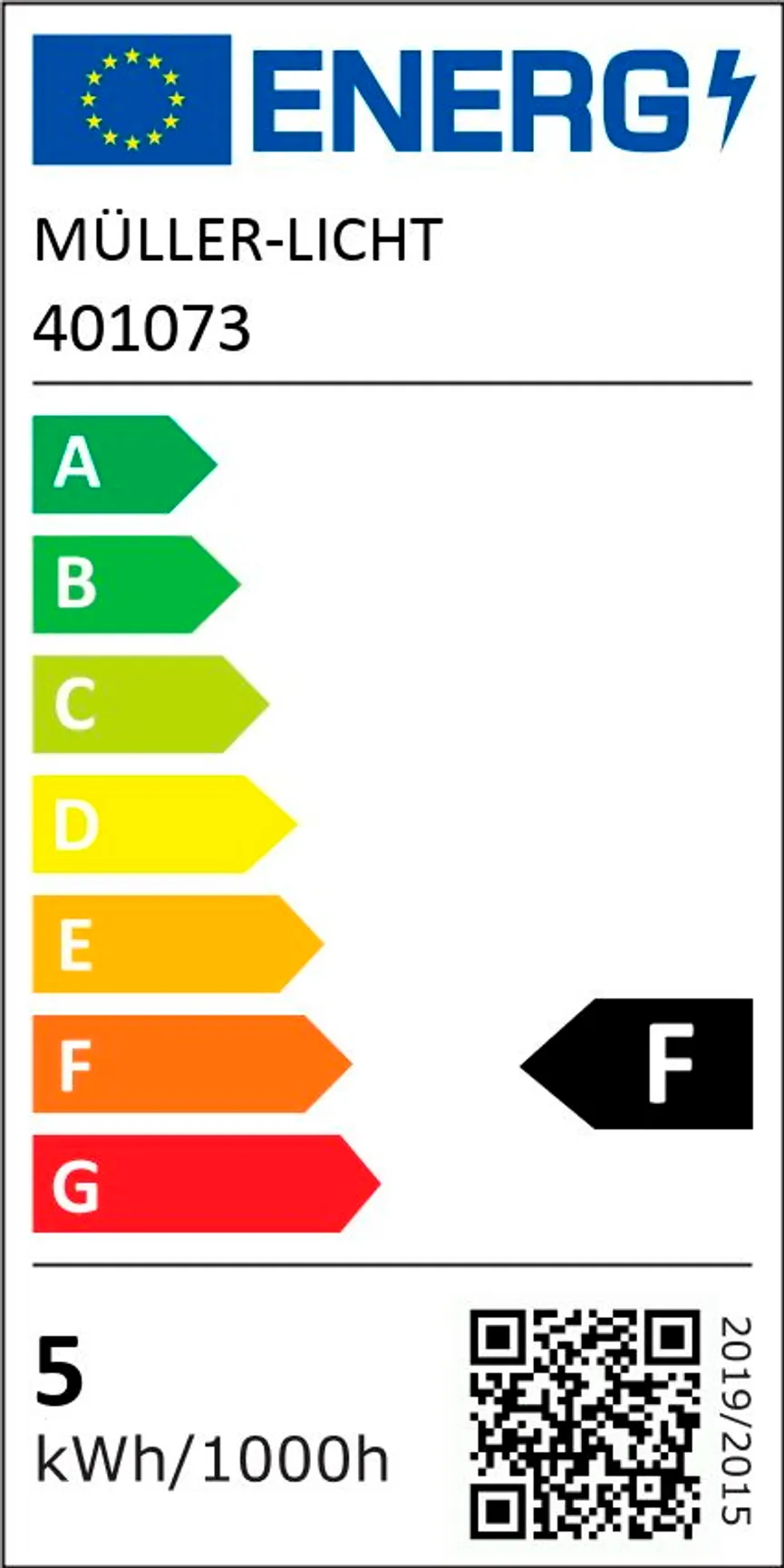 E27/4,5W LED Birnenform energielabel