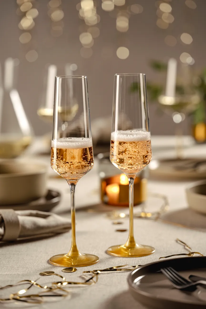 Sektglas 2er-Set gold milieu
