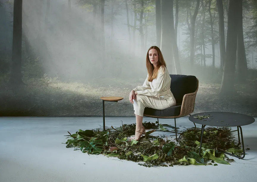 Couchtisch rund anthrazit detail