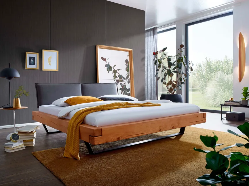 Massivholzbett 140x200 cm milieu