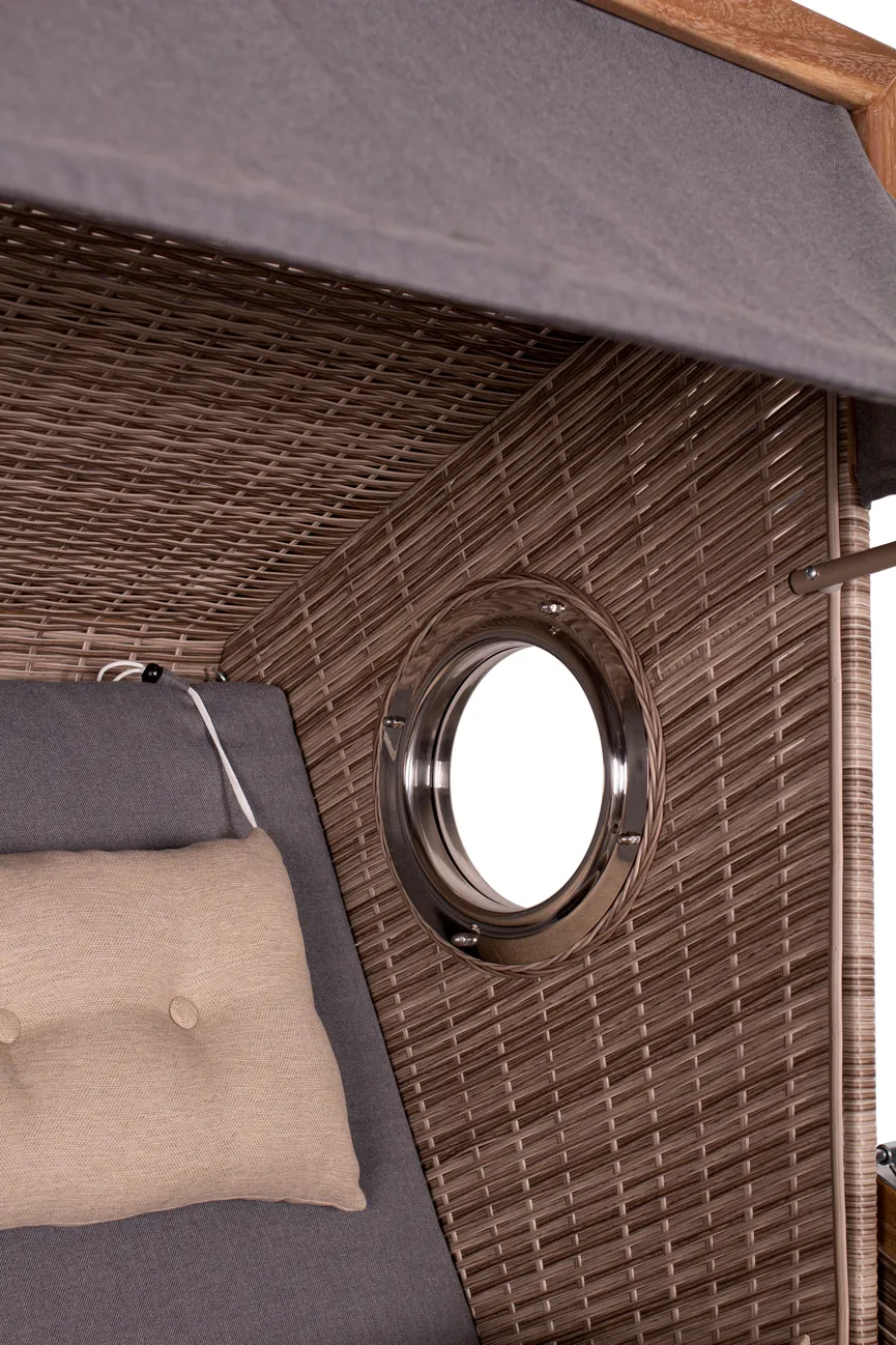 Strandkorb Antik Weiß Des.751 detail