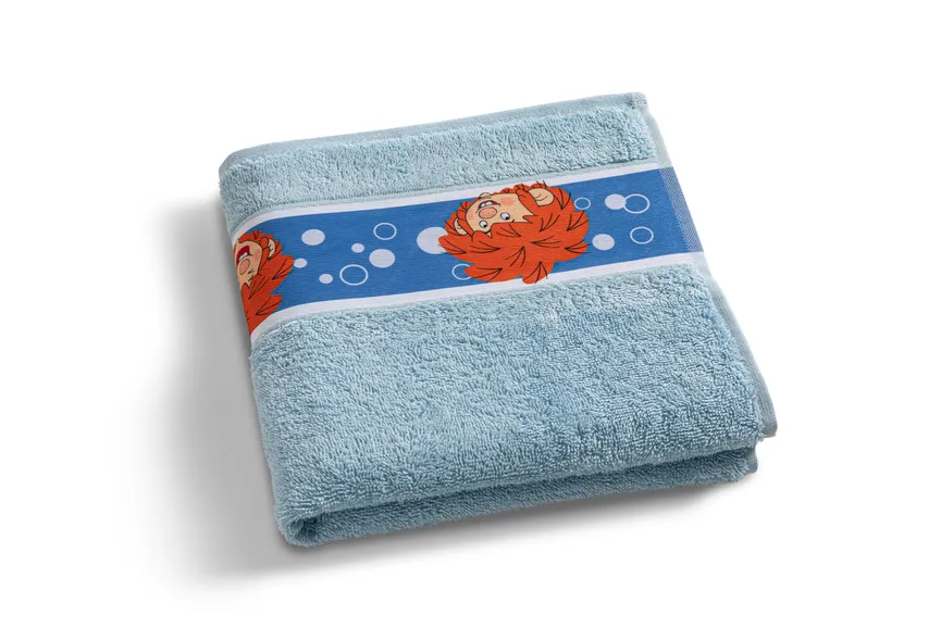 Handtuch "PUMUCKL" blau detail