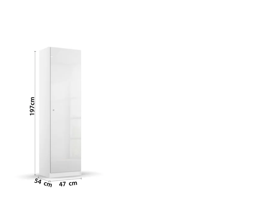 Schrank 1T/H197/Hochglanz detail