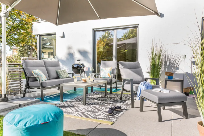 Loungesofa Grau milieu