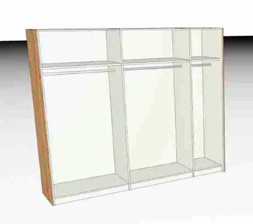 Schwebetürenschrank 2-trg. detail